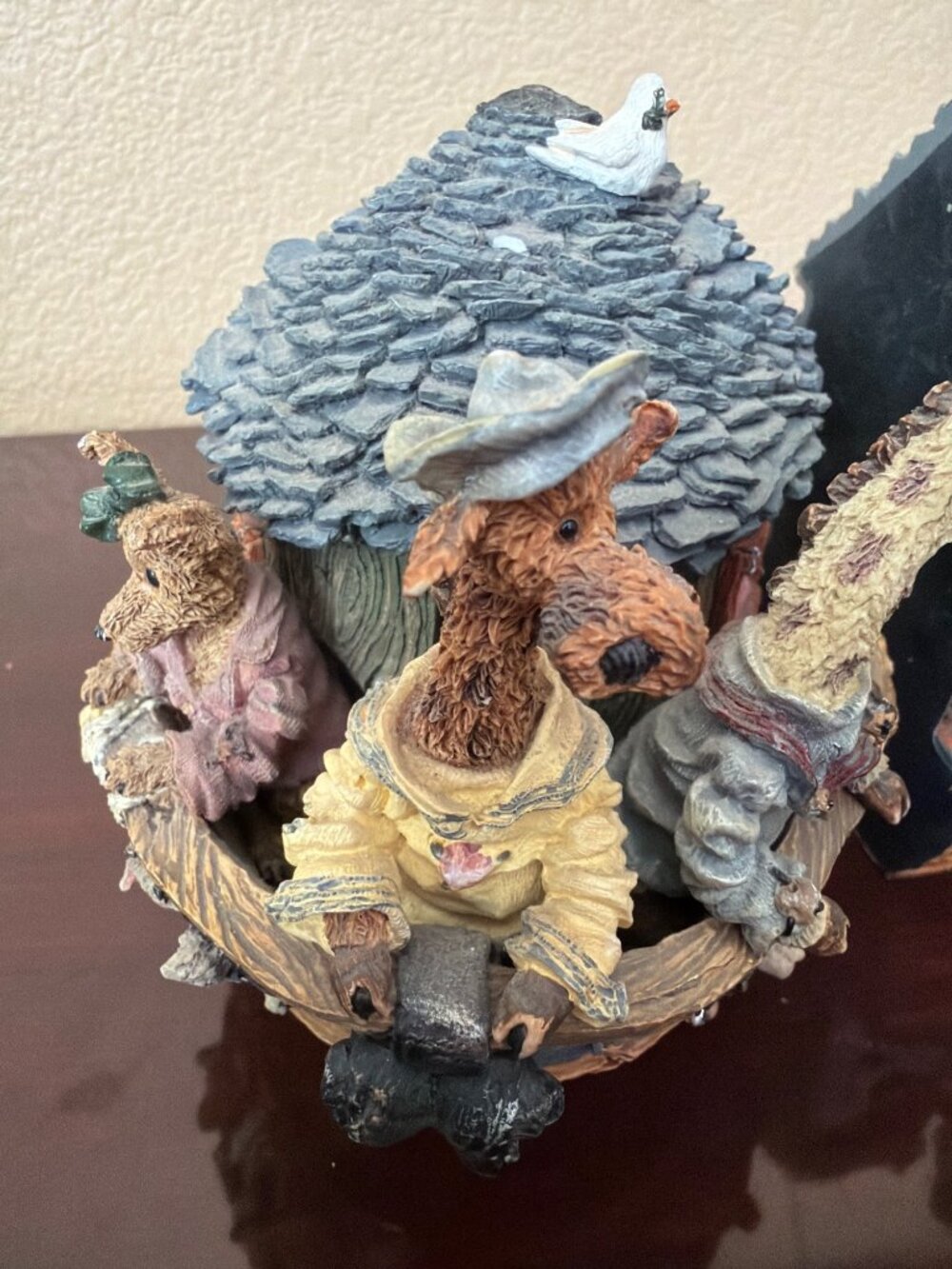 1999 Boyds Bears Noah's Ark Resin Bookends #4001 Set of 2 - Pre-owned No Box - Picture 13 of 16